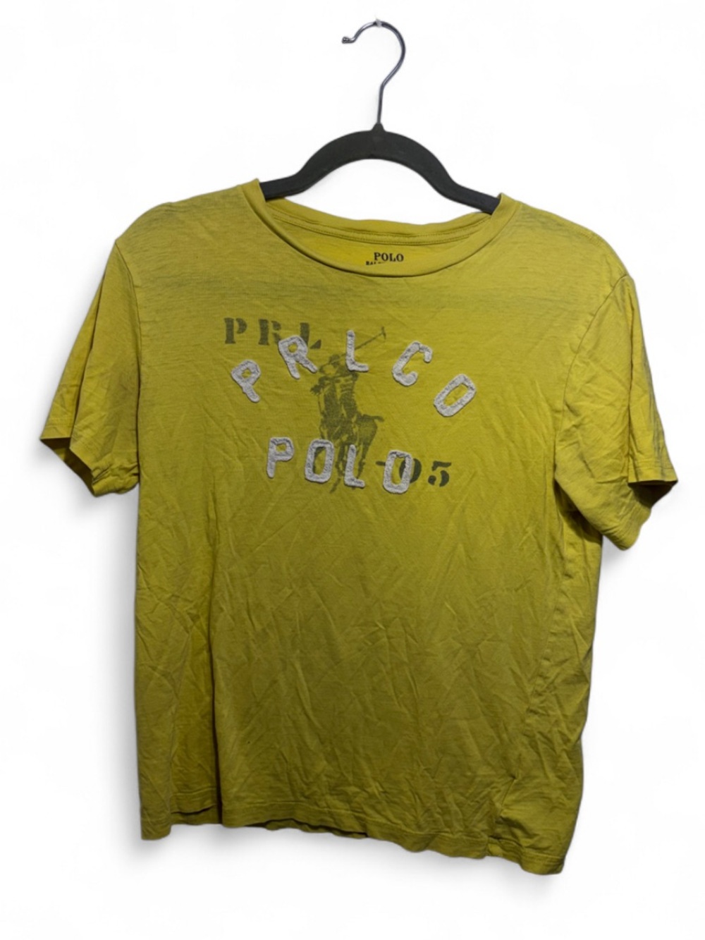 Polo Ralph Lauren Logo Cotton T-Shirt Yellow Men’s Size M